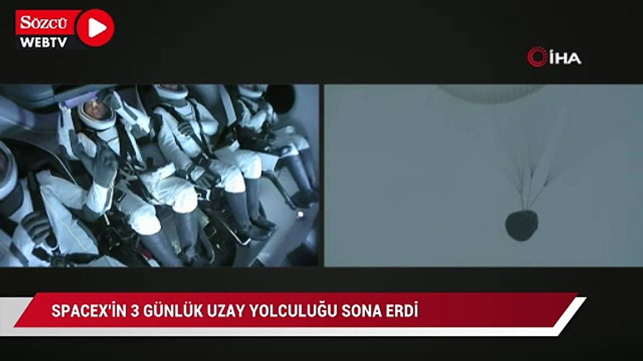 SpaceX'in 3 günlük uzay yolculuğu sona erdi