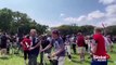 Heavy police presence outnumber highly-anticipated, sparse US Capitol rally