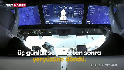 Uzay yolcuları yeryüzüne döndü