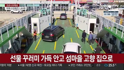 "설렘 반, 걱정 반" 여객선터미널 섬마을 귀성객 북적