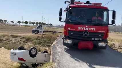 Köprüden düşen otomobilin sürücüsü yaralandı