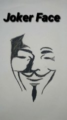 Joker face drawing by pencil