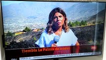 Un terremoto en La Palma sorprende en pleno directo a una periodista de Televisión Española