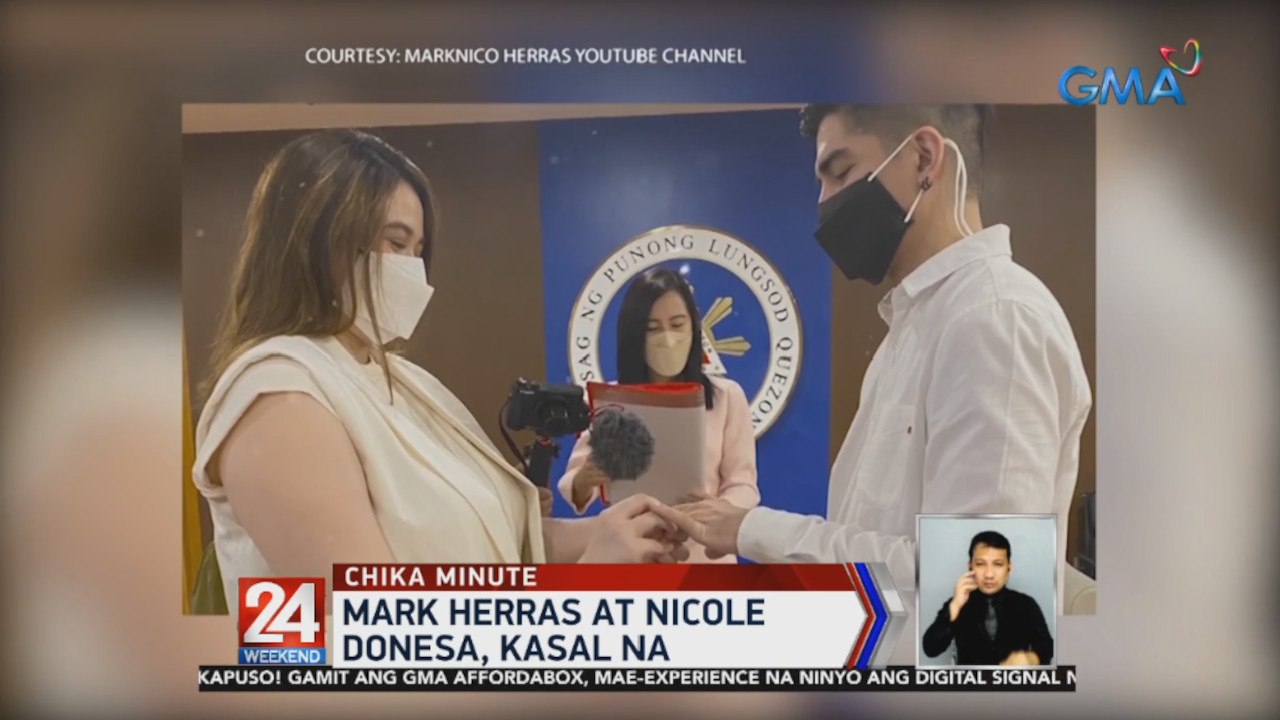 Mark Herras at Nicole Donesa, kasal na | 24 Oras Weekend