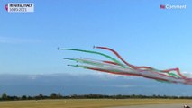 La patrouille acrobatique italienne fait le show pour son 60ème anniversaire