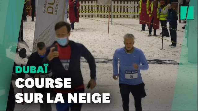 À Dubaï, une course sur la neige par plus de 40 degrés