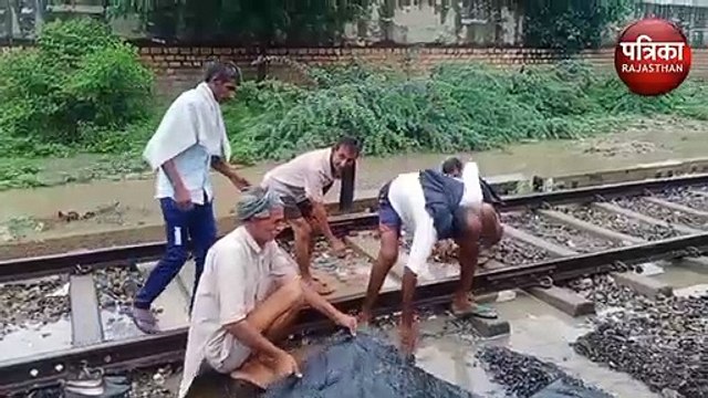 VIDEO : बारिश में भीगी गेहूं की बोरियां, एफसीआई ने बताई रेलवे की लापरवाही