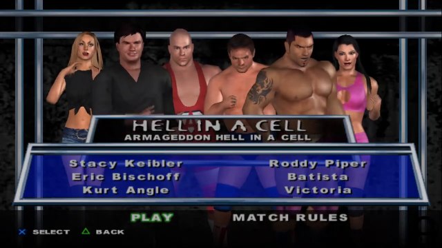 HCTP Stacy Keibler vs Eric Bischoff vs Kurt Angle vs Roddy Piper vs Batista vs Victoria