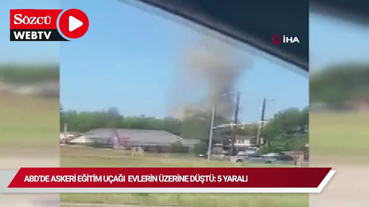 ABD'de askeri eğitim uçağı evlerin üzerine düştü:5 yaralı