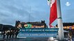 AMLO iza bandera a media asta en memoria de las víctimas de los sismos de 1985 y 2017