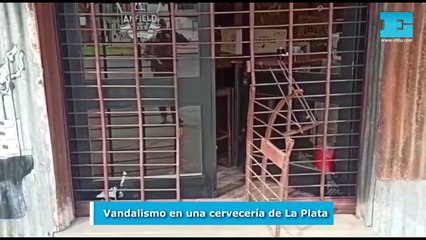 Vandalismo en una cervecería de La Plata