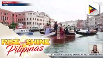 Hugis violin na bangka, tampok sa sikat na Grand Canal sa Venice