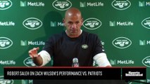 Jets' Robert Saleh Evaluates Zach Wilson's Performance vs Patriots
