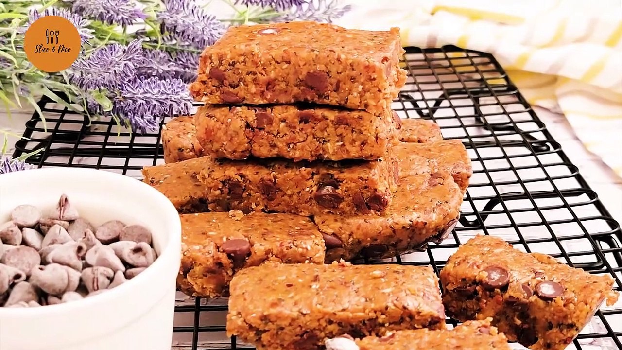 No-Bake Natural Protein Energy Bars Recipe By Slice & Dice _ Easy & Healthy __ No Artificial Sugar