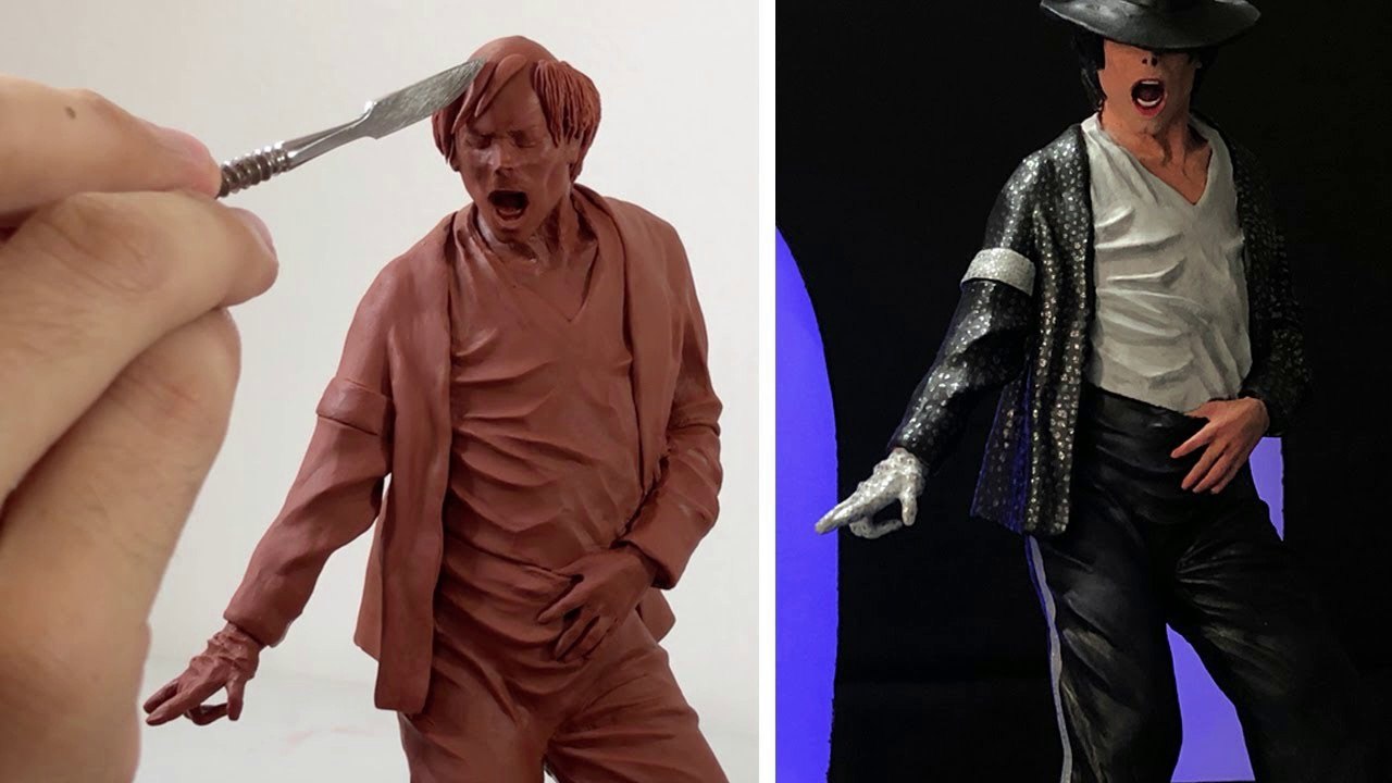 Sculpting Michael Jackson (Time Lapse 4K) - Billie Jean Outfit