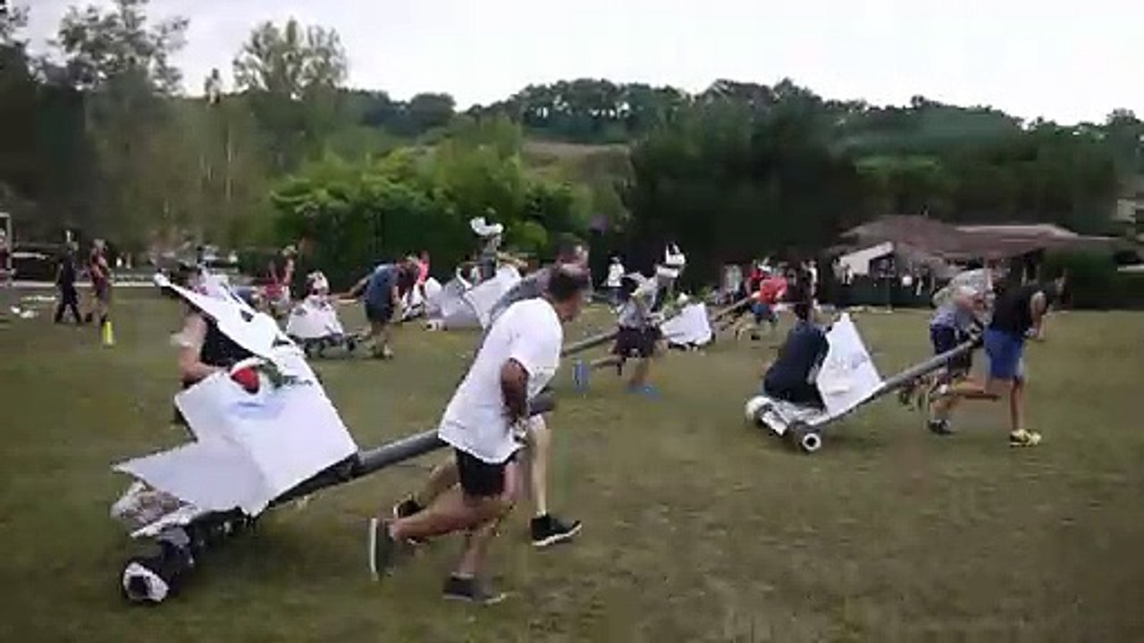 Course de char en carton