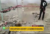 Cieneguilla: hallan restos humanos quemados en basural