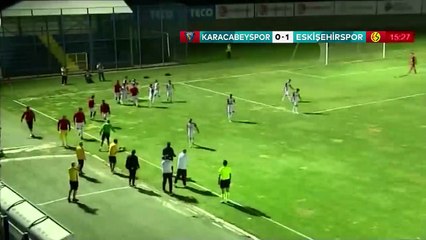 Eskişehirspor'un ligdeki ilk maçı olan Karacabey deplasmanında 3 puan, atılan 2 golle geldi