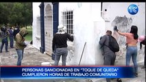 Sancionados en toque de queda cumplieron trabajo comunitario en Quito