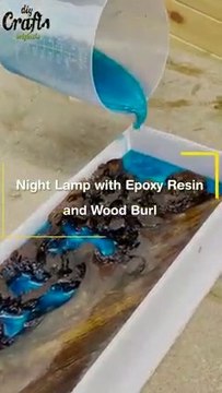 How to make night lamp with epoxy and wood burl– Awesome ideas – Epoxy Resin art