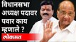 विधानसभा अध्यक्ष पदावर पवार काय म्हणाले ? Sharad Pawar On Vidhansabha President | Maharashtra