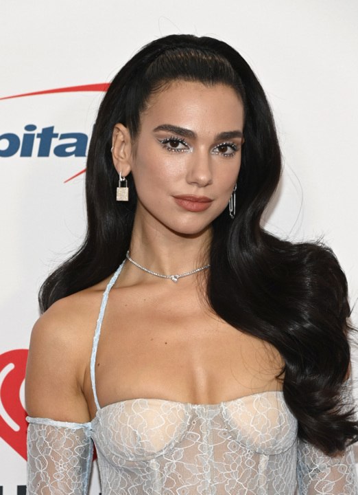 Dua Lipa Wore an Even Sexier Version of Kylie Jenner's Sheer Lace Bodysuit to the iHeartRa
