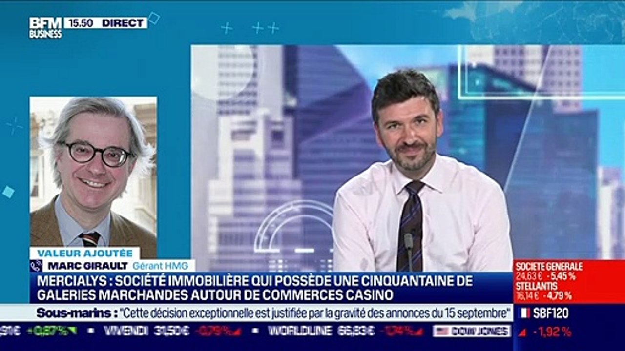 Marc Girault (HMG Finance) : Mercialys, une société immobilière qui possède une cinquantaine de galeries marchandes autour de commerces Casino - 20/09