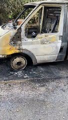 Fire destroys travellers van and caravans