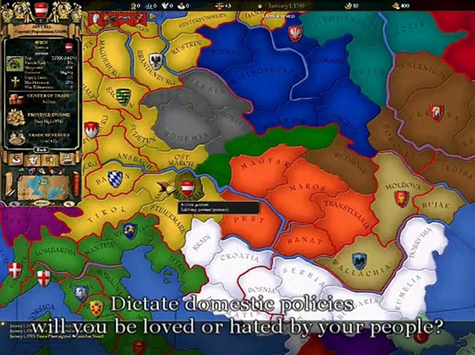 Europa Universalis For The Glory: Característic...