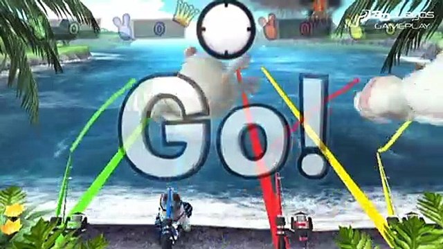 Raving Rabbids Regreso al Pasado: Gameplay: El Buen Pescador