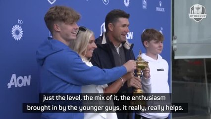 Скачать видео: Harrington happy with mix of youth and experience for Ryder Cup