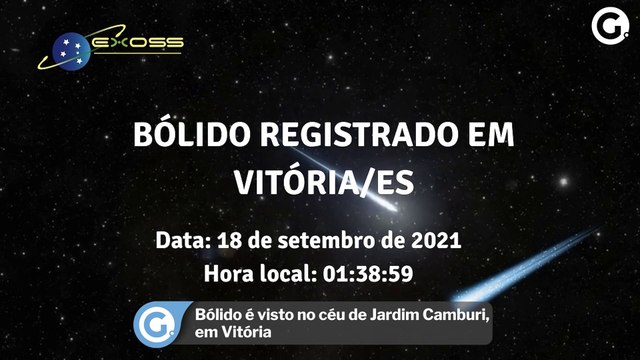 Bólido é visto no céu de Jardim Camburi, em Vitória