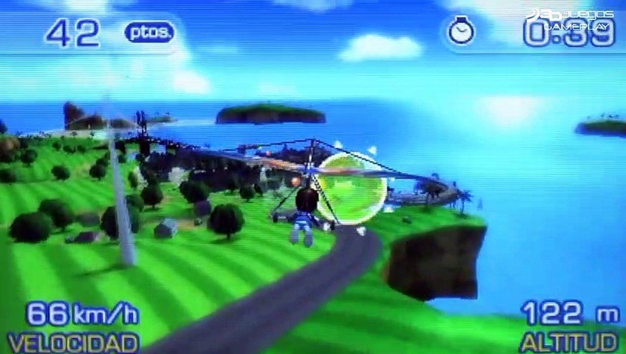 PilotWings Resort: Gameplay: Paseo en Ala Delta