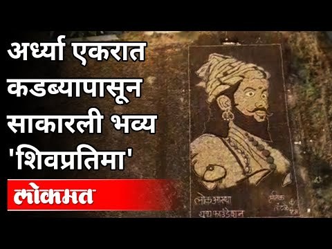 कल्पकतेने आकारले छत्रपती शिवाजी महाराज | Chhatrapati Shivaji Maharaj Grass Photo Farm | Solapur