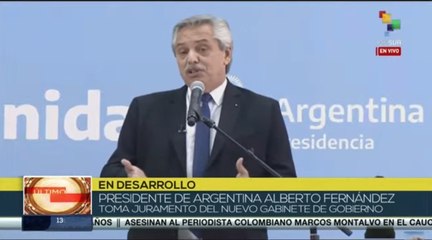 Alberto Fernández preside acto de juramentación del nuevo gabinete de Gobierno