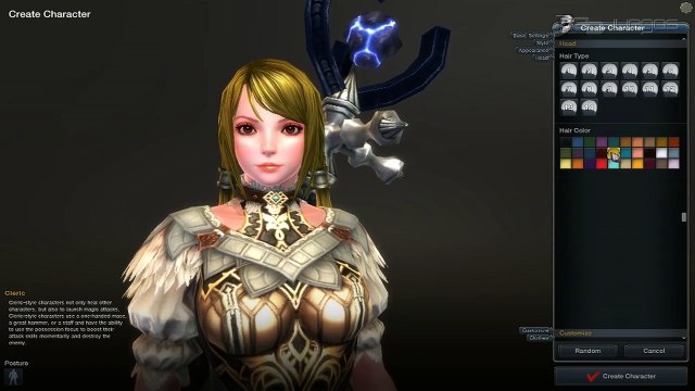 RaiderZ The Art of Combat: Gameplay: Editor de Personajes