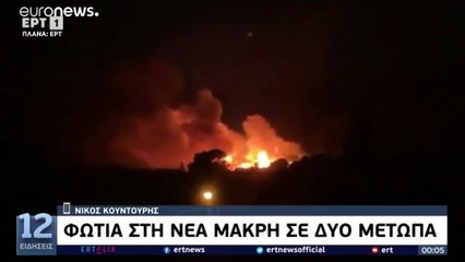 Αττική: Πυρκαγιά σε δύο μέτωπα στην περιοχή της Νέας Μάκρης