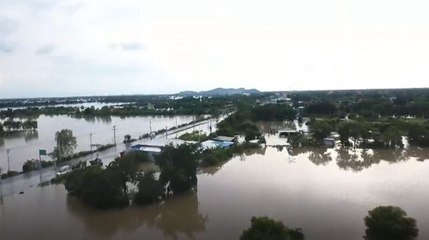 สถานการณ์น้ำท่วม ลพบุรี หลายอำเภอยังน้ำท่วมสูง