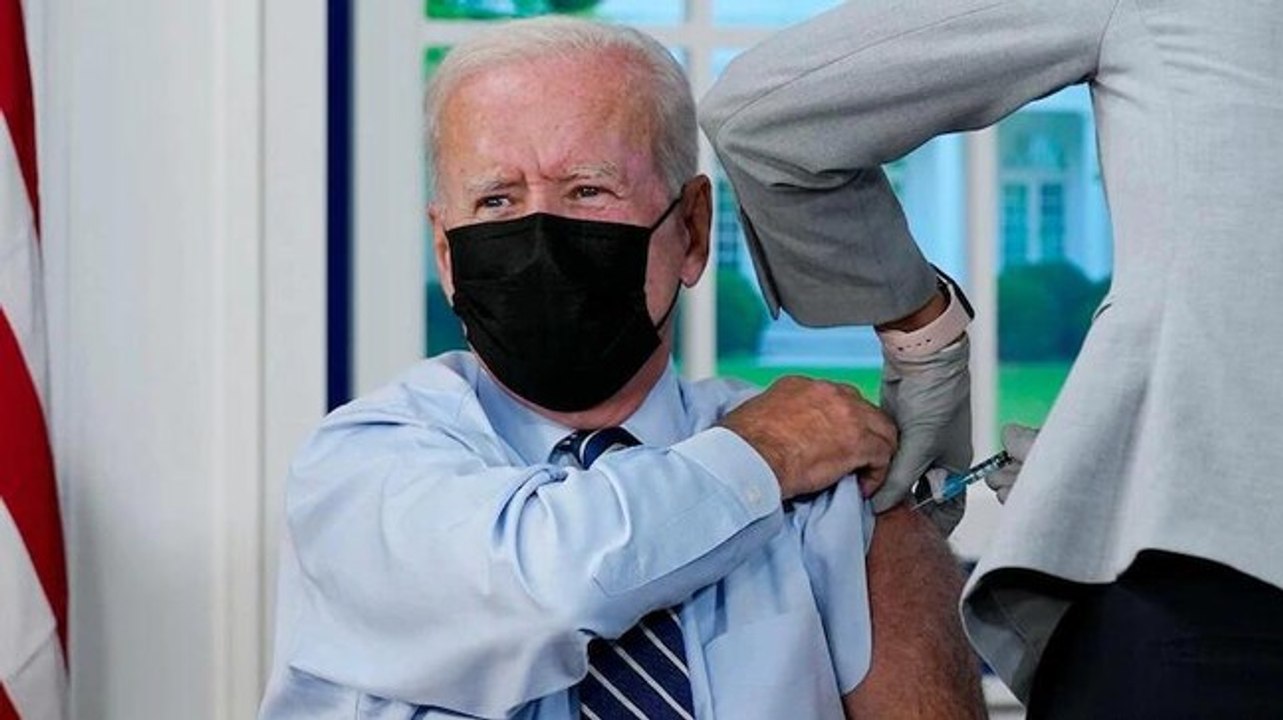 US President Joe Biden receives booster shot of Covid-19 vaccine