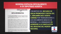 Morena expulsa al ex diputado Saúl Huerta