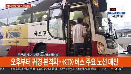 버스터미널 막바지 귀성 발걸음…오후 귀경 본격화