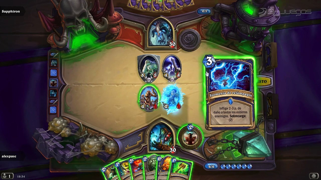 Hearthstone La Maldición de Naxxramas: Gameplay: Sapphiron vs Thrall