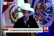 Pedro Castillo ante la OEA: “La corrupción es un gran problema en mi país”