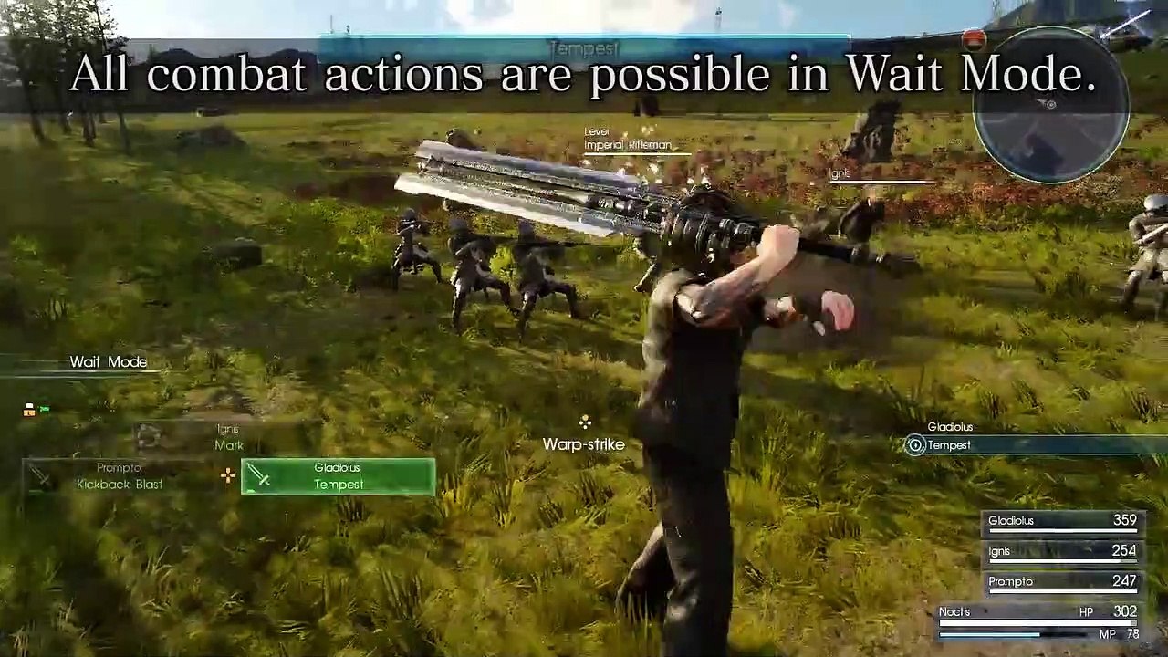 Final Fantasy XV: Modo Espera