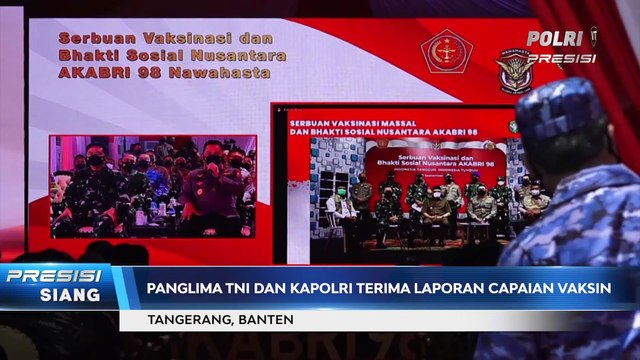 Kapolri Tinjau Vaksinasi yang Digelar Alumni AKABRI 1998 Nawahasta