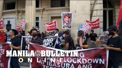 Militant group stage protest during the 49th anniversary of Martial Law