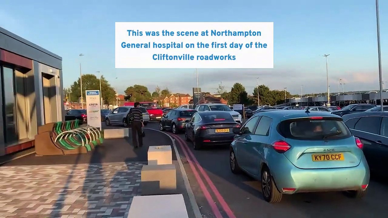 Cliftonville roadworks cause three hour traffic jam at Northampton General hospital