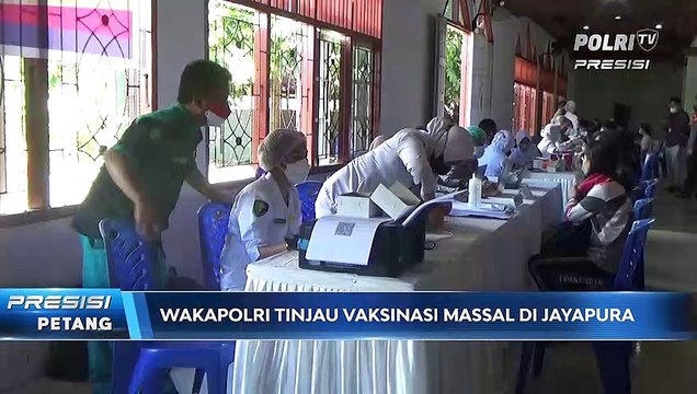 Jelang PON XX Papua, Wakapolri Tinjau Vaksinasi di Gedung Tonkonan Jayapura