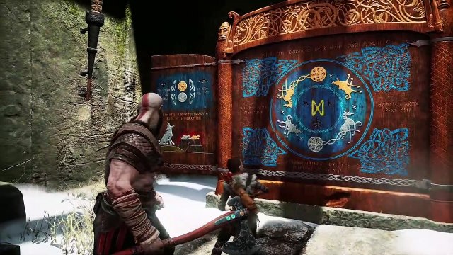 Luchando con Atreus. Vídeo de God of War