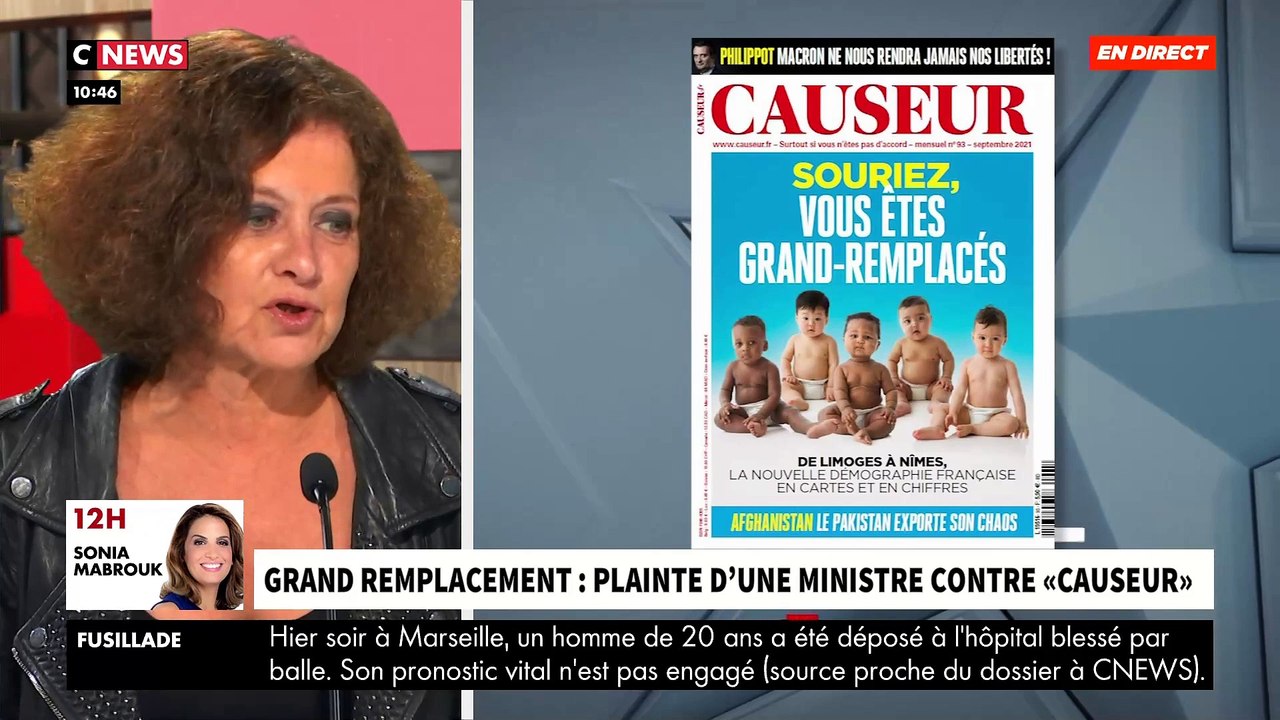 Très grosses tensions ce matin dans "Morandini Live" autour de la Une de Causeur sur le grand remplacement: "Si vous ne me laissez pas parler, je me casse !" (Elisabeth Lévy)